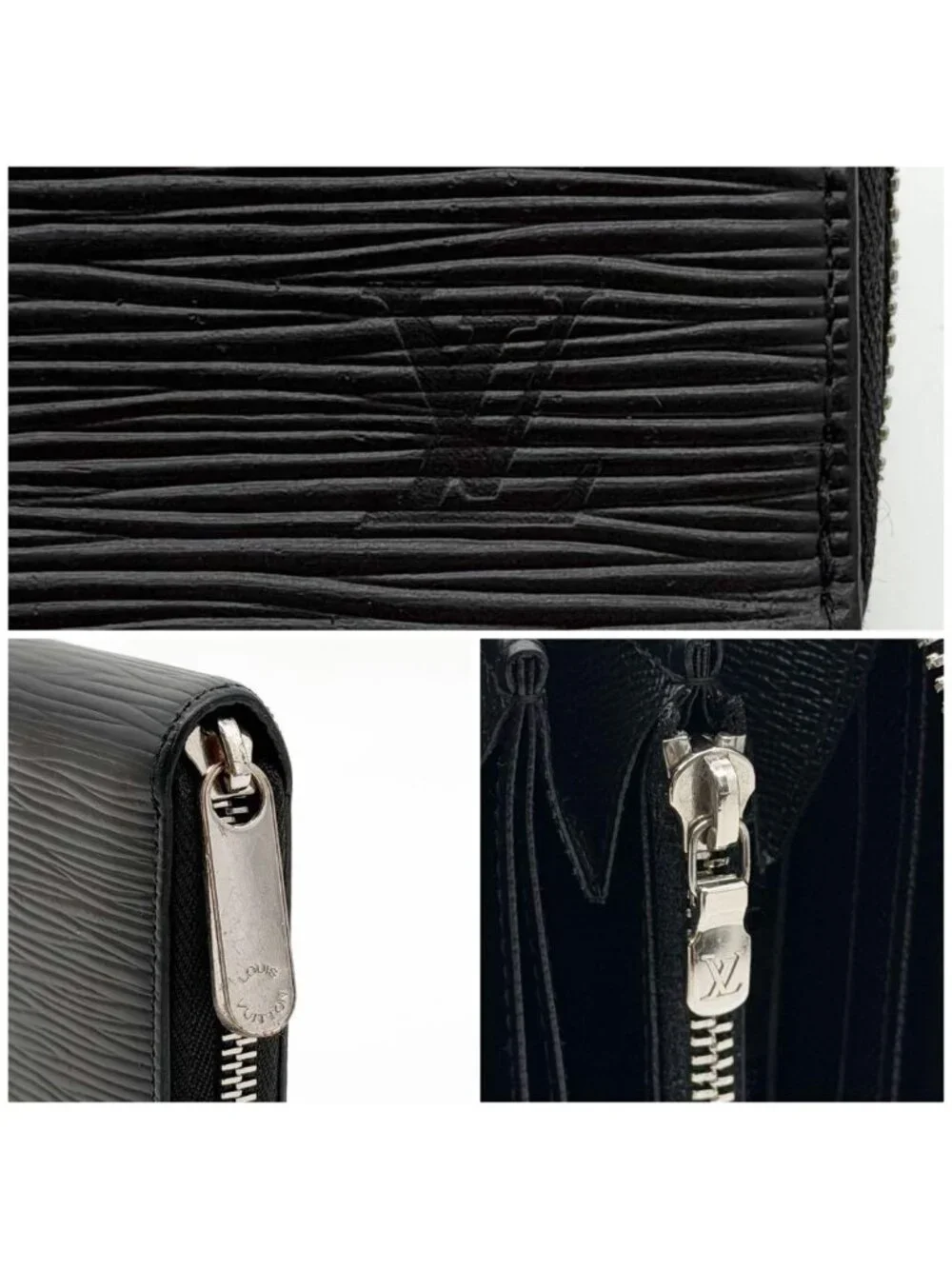 Louis Vuitton Zippy Wallet Epi Black Round